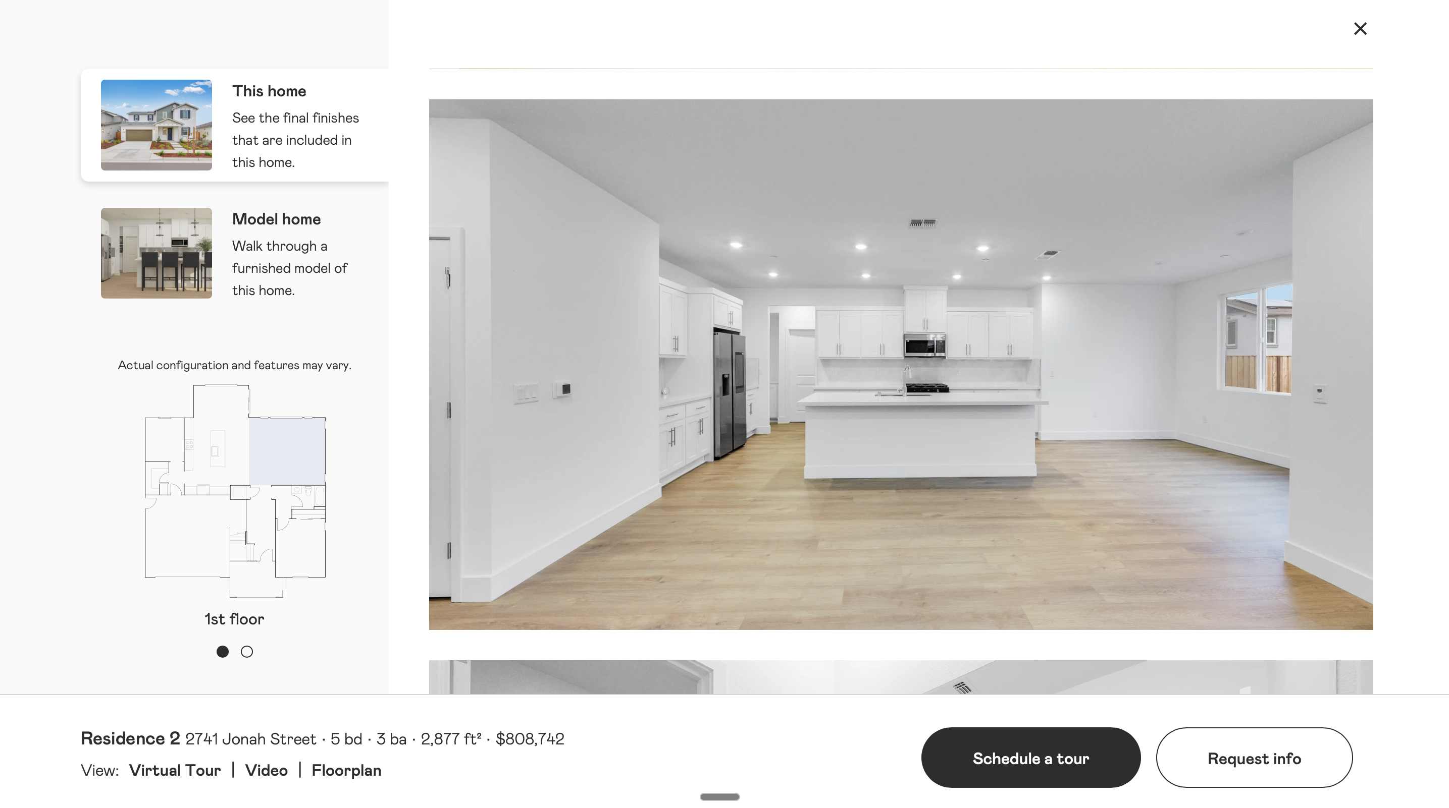 Lennar kitchen interior screenshot used for appliance identification